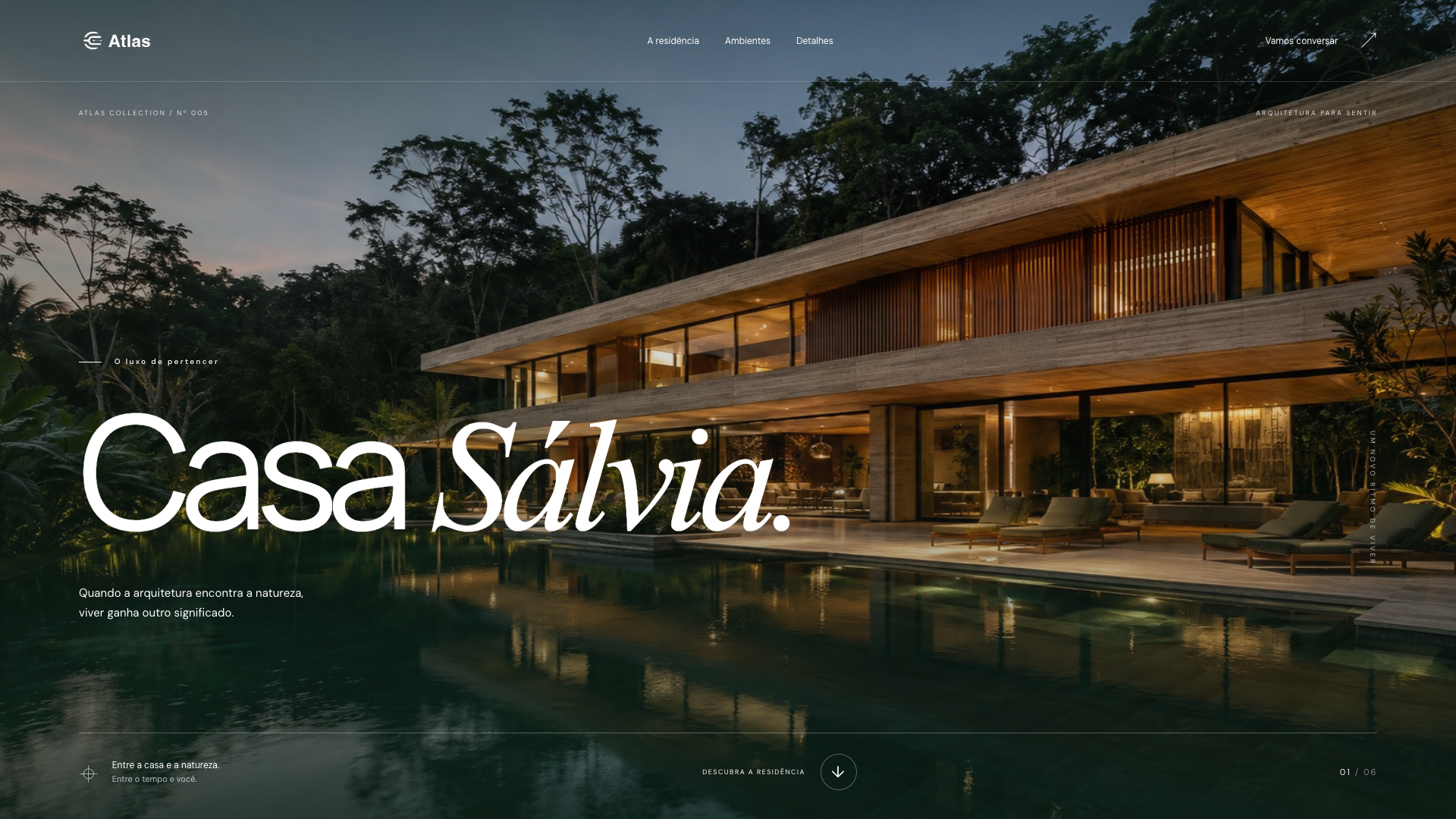 Prévia do template 5 com a Casa Sálvia